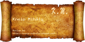 Kneip Mihály névjegykártya